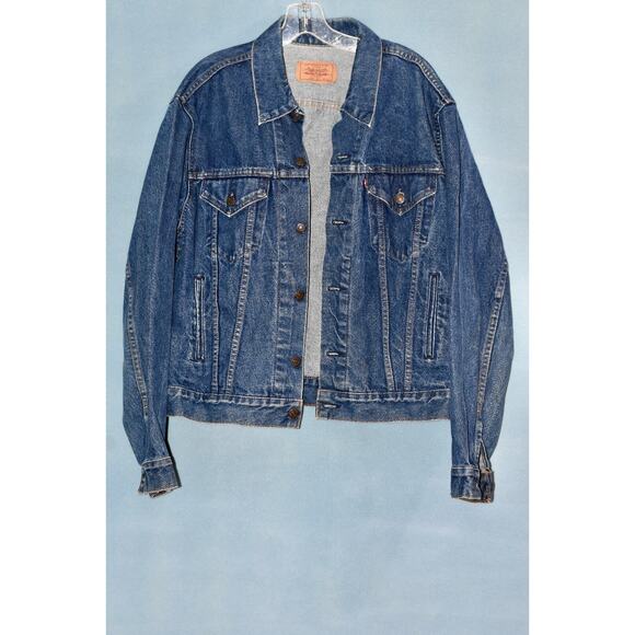 LEVI'S Trucker Blue Denim Jacket 70506-0216 USA Red Tab Size 46R - Picture 1 of 10